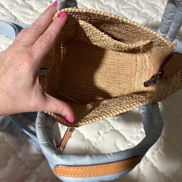 MZ Wallace  Mini Raffia Tote - Crochet Denim - Picture 5 of 5